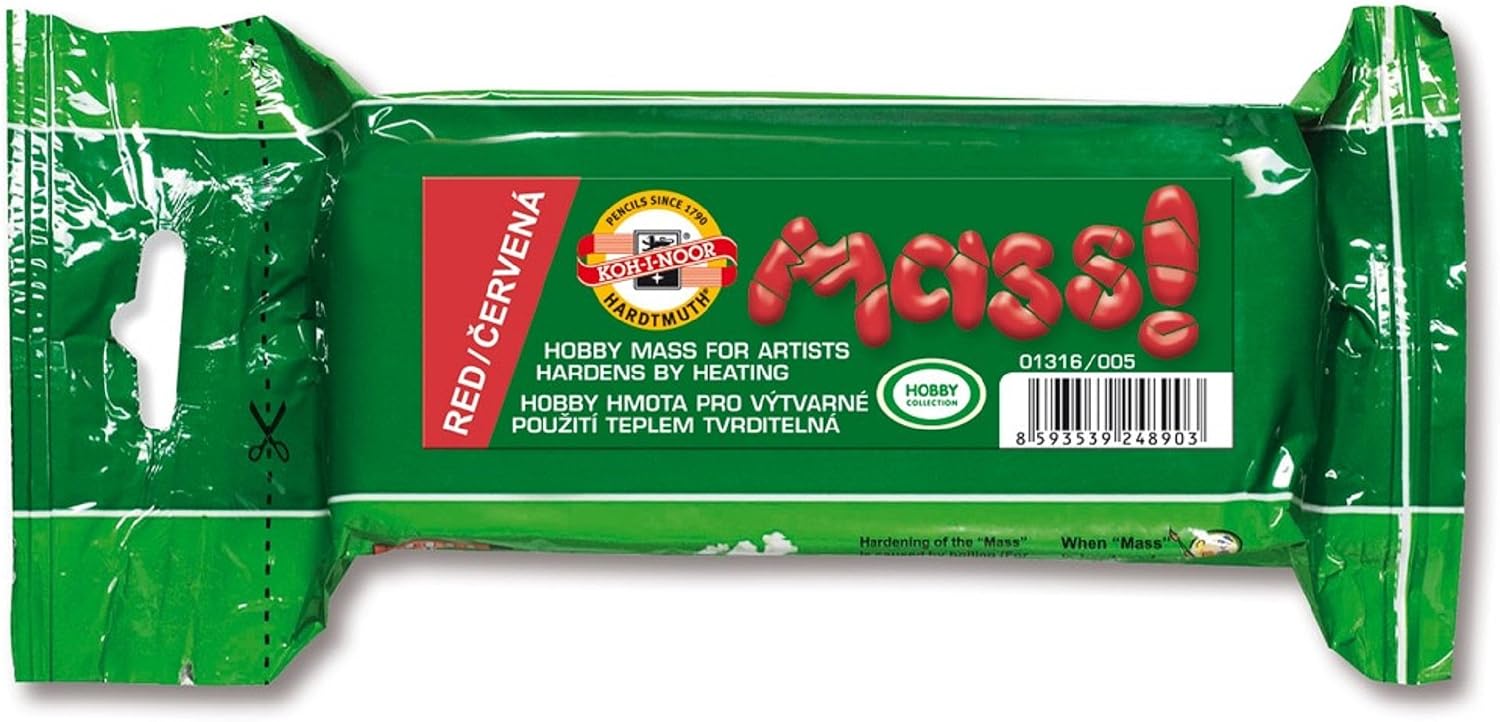 KOH-I-NOOR 500 g Mass Modelling Clay - Red