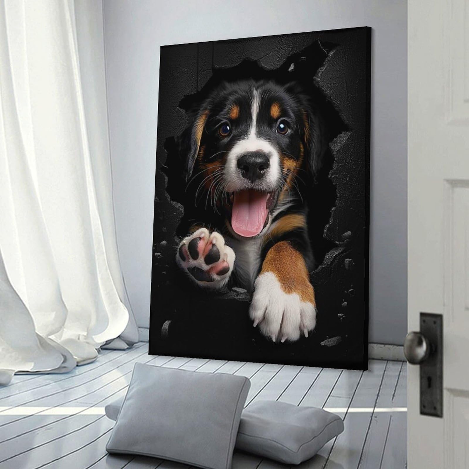 Junmoney Entlebucher Mountain Canvas Wall Decor 20x30inch(50x75cm), for Calm Bedrooms, Home Corners Or Flats, An Easy Wall Refresh for Bedrooms