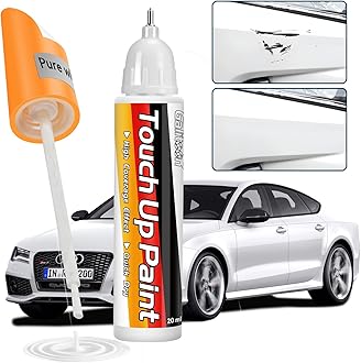 Galitoon Touch Up Paint for Cars, Quick & Easy Solution to Erase Car Scratches Touch Up Paint Pen, Two-In-One Car Touch Up Paint Scratch Remover Pen for Vehicles (White)