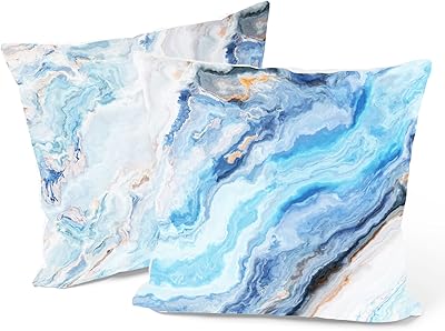 Erxjss Decorative Square Throw Pillow Covers Fish Scales Blue Couch Sofa Bed Pillow Covers Cushion Cases