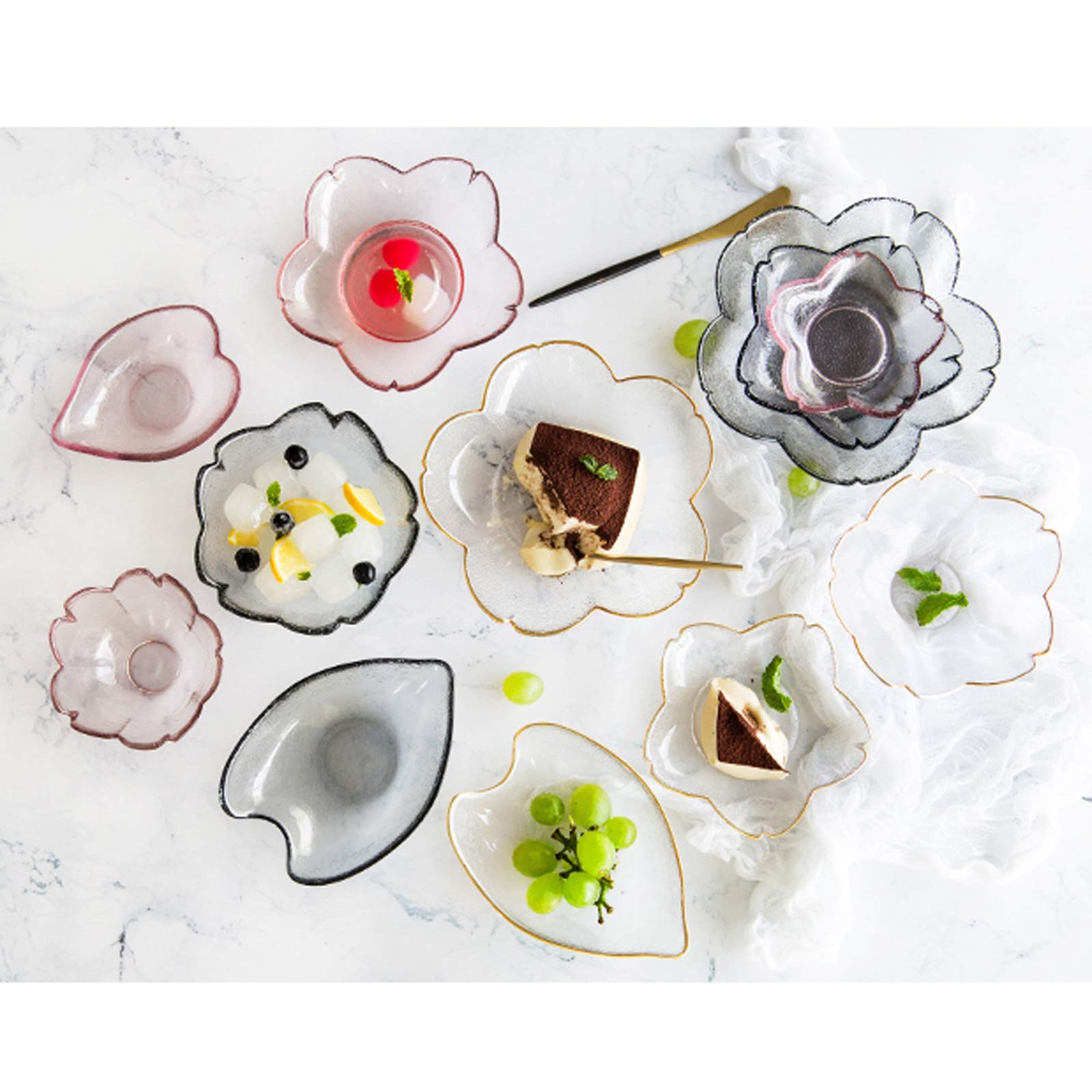 Appetizer Tray Dessert Dip Schale Tauchschalen Stilvolles Design Mehrzweckglas Tauchsauce-Schüsseln / Gerichte für Tomatensauce, Soja, BBQ und andere Partei-Dinner-Set von 6 Dip Saucenschälchen Gewür