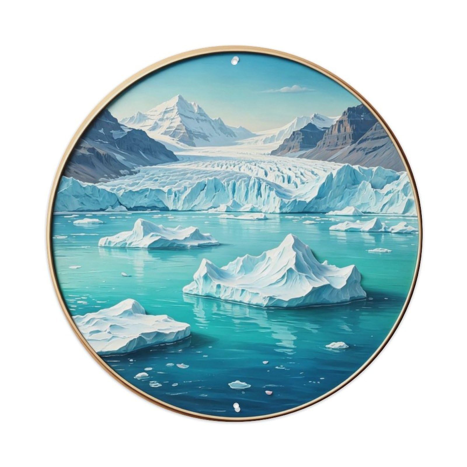 Glacier National Park Iceberg Metal Tin Sign Plaque