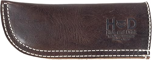 Miniatura 2 de Hide & Drink, Funda para mango de sartén hecha a mano de piel de grano completo y piel de oveja, color marrón bourbon