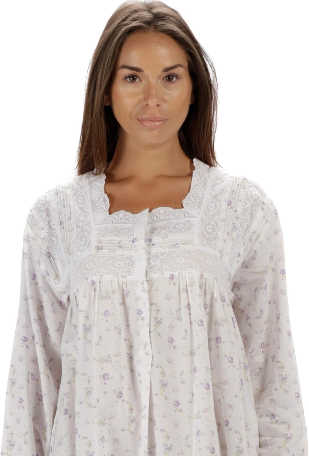 The 1 for U Womens Long Nightgowns - Nightgowns for Women, Henrietta 100% Cotton Gown