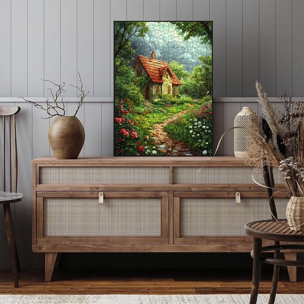 Puzzle 6000 Pezzi, Casa Pioggia 3D Puzzle per Adulti Impegnativo, Educa Puzzles Artistico, Divertente E Stimolante Puzzles Decorativo per La Famiglia, Regalo e Decorazione Pareti DX0YL6-915