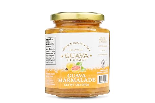 Miniatura 6 de Guava Gourmet Mermelada de guayaba (12 onzas, tarro), mermelada de guayaba tropical fresca, totalmente natural, sin OMG, vegana, sin gluten ni