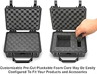 Vista 5 de Cloudten 9 inch Airtight Case with Impact Absorbing Customizable Foam, Includes Case Only