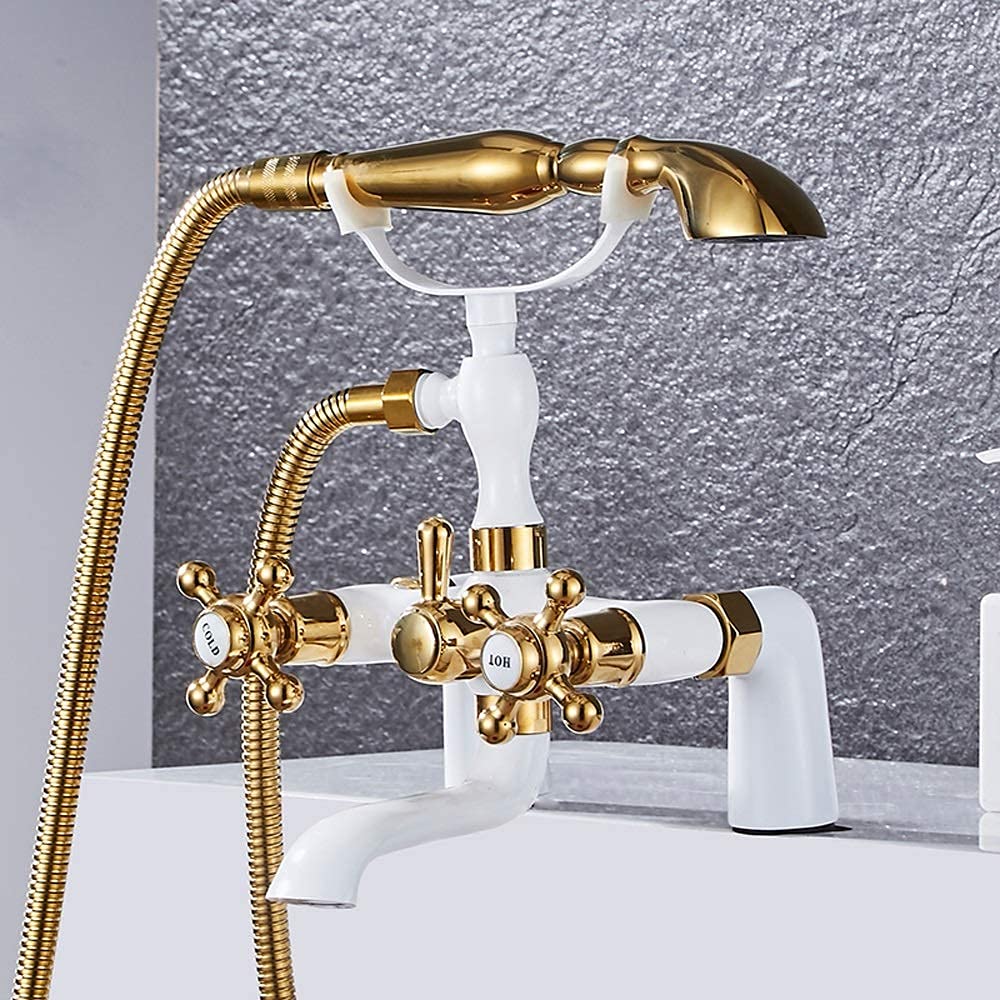 Installation simple sur le côté de la baignoire pour ce kit douche complet