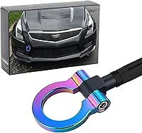 Vista 12 de Xotic Tech Sport Track Racing Style CNC Aluminio Tornillo de remolque Parachoques delantero compatible con Mazda 3 6 CX-5 MX-5 o Cadillac XLR o Negro