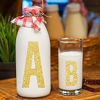 Vista 68 de 8 Sheet Glitter Letter Stickers Vinyl Alphabet Stickers Waterproof Self Adhesive Stick on Letters for Poster Bulletin Board Mailbox School