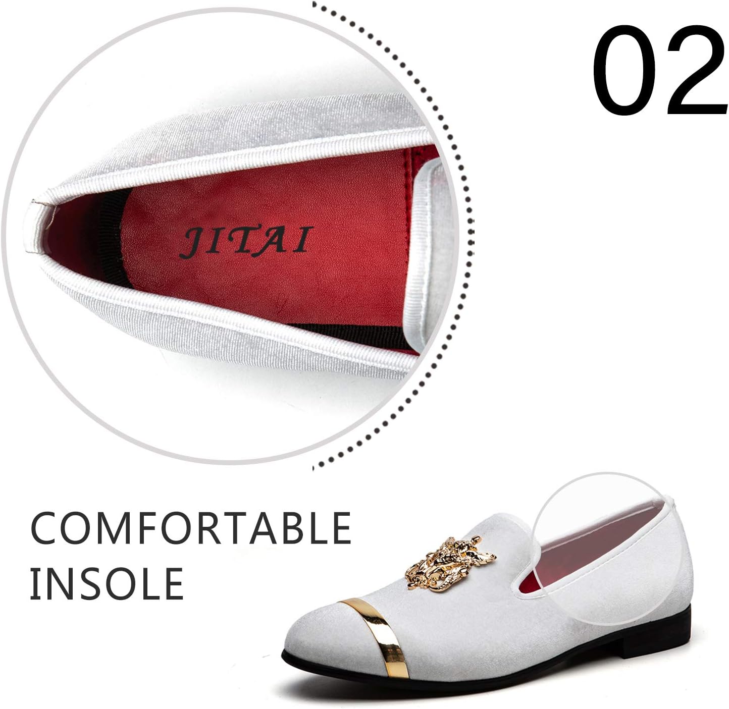 JITAI Men's Penny Slip-On Leather Lined Loafer Luxury Men Shoes - Image 4