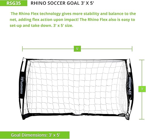 Miniatura 2 de Champion Sports Portería de fútbol portátil Rhino Flex