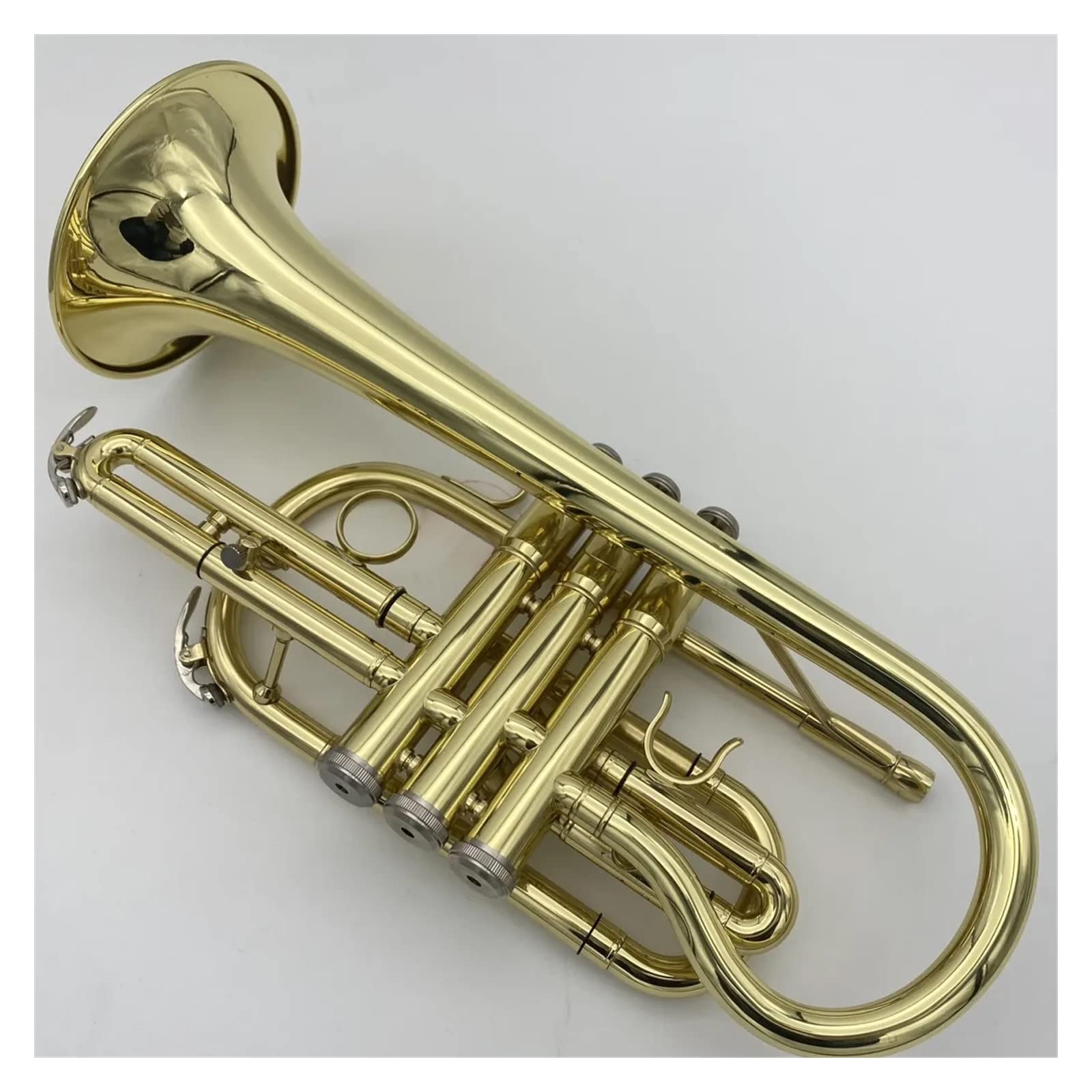 Professionelles Kornett Mit Goldener B-Taste, Importiertes Messing, Vergoldetes Trompetenhorn-Spielinstrument Anfänger Trompete