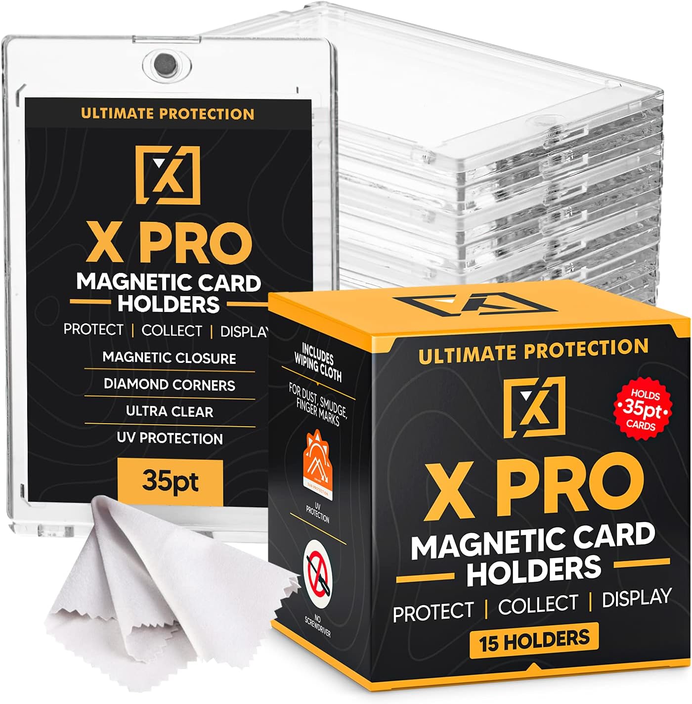 X PRO 35PT Card Holder [15/25 Pack] One Touch