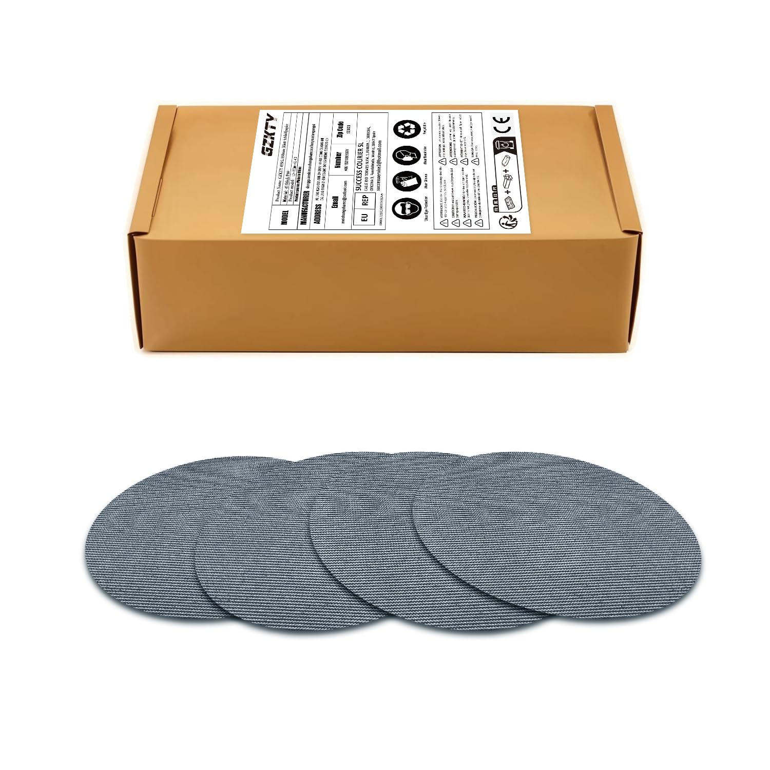 GZKTY Sanding Disc 125 mm , Pack of 50 Sanding Discs Mesh, Grit 60-240, for Random Orbital Sanders