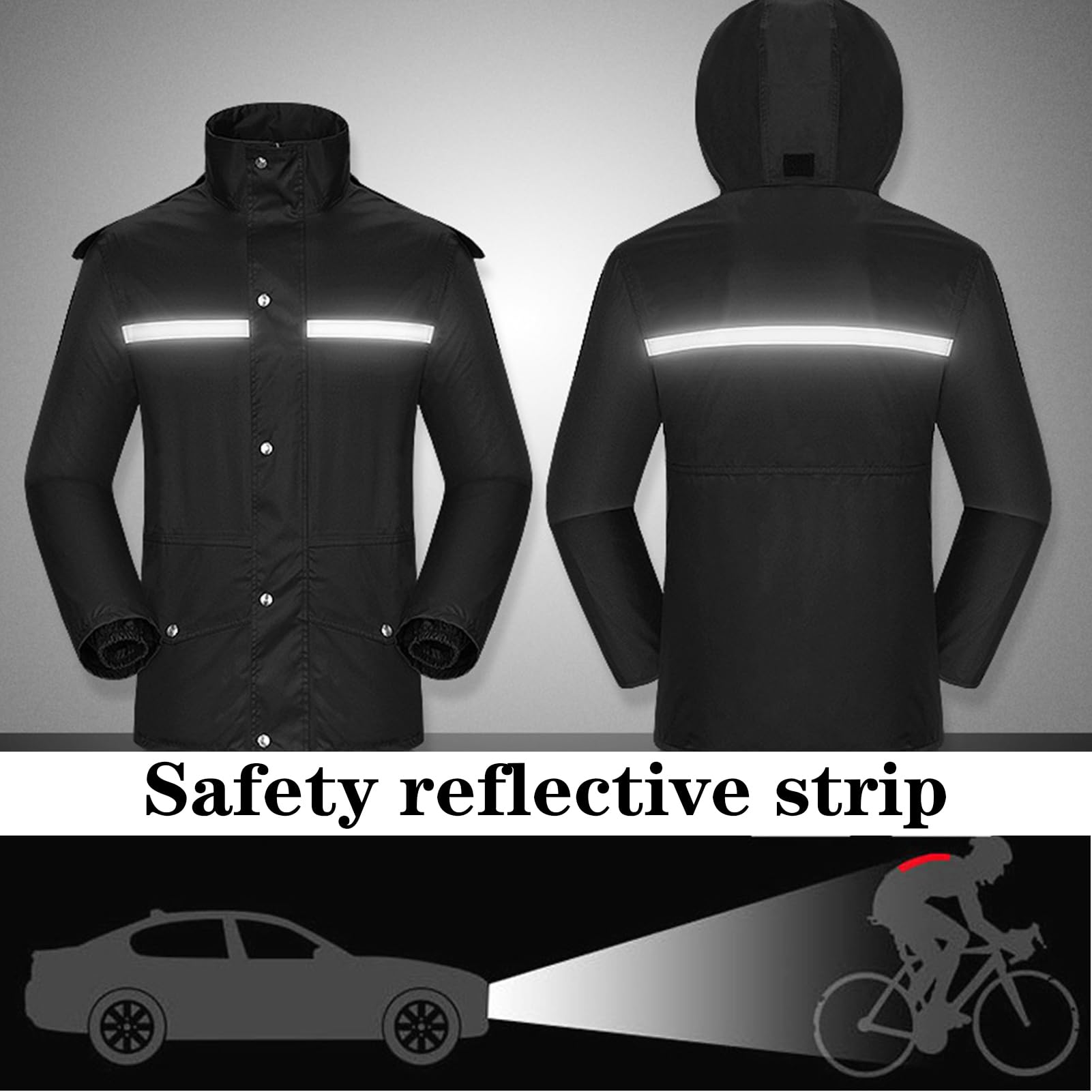 Tuta Antipioggia All'aperto Highlight Riflettente Impermeabile di Sicurezza Divisa Pantaloni Giacca Antipioggia Traspirante per Gli Uomini Donne
