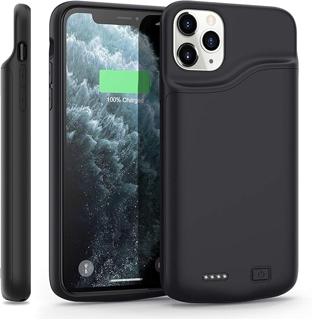 JUBOTY [7000mAh] Battery Case for iPhone 11/XR, Ultra Slim Portable Backup Power Bank Protective Charging Case for iPhone 11/XR Rechargeable Extended Battery Charger Cases, 6.1" (Black)