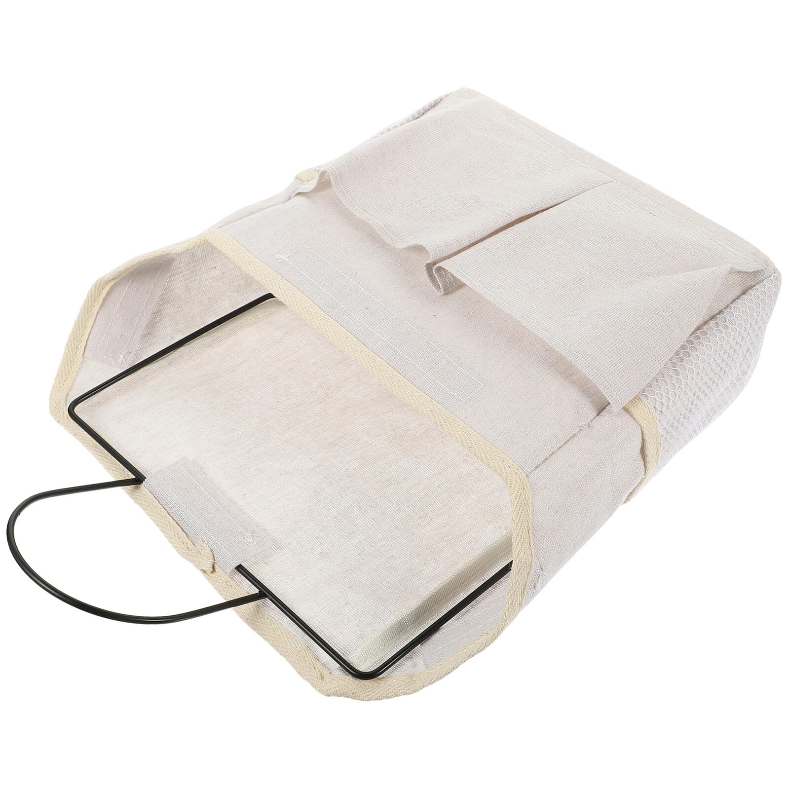 Bolsa de Almacenamiento Colgante de Tela 2piezas Bolsillo Lateral Beige