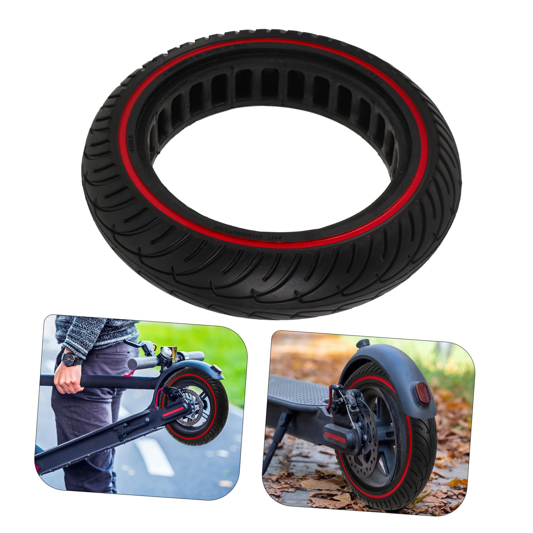Cabilock Roue de Trottinette PU Pneu Alvéolé de Rechange pour Trottinette Électrique Pneu Increvable