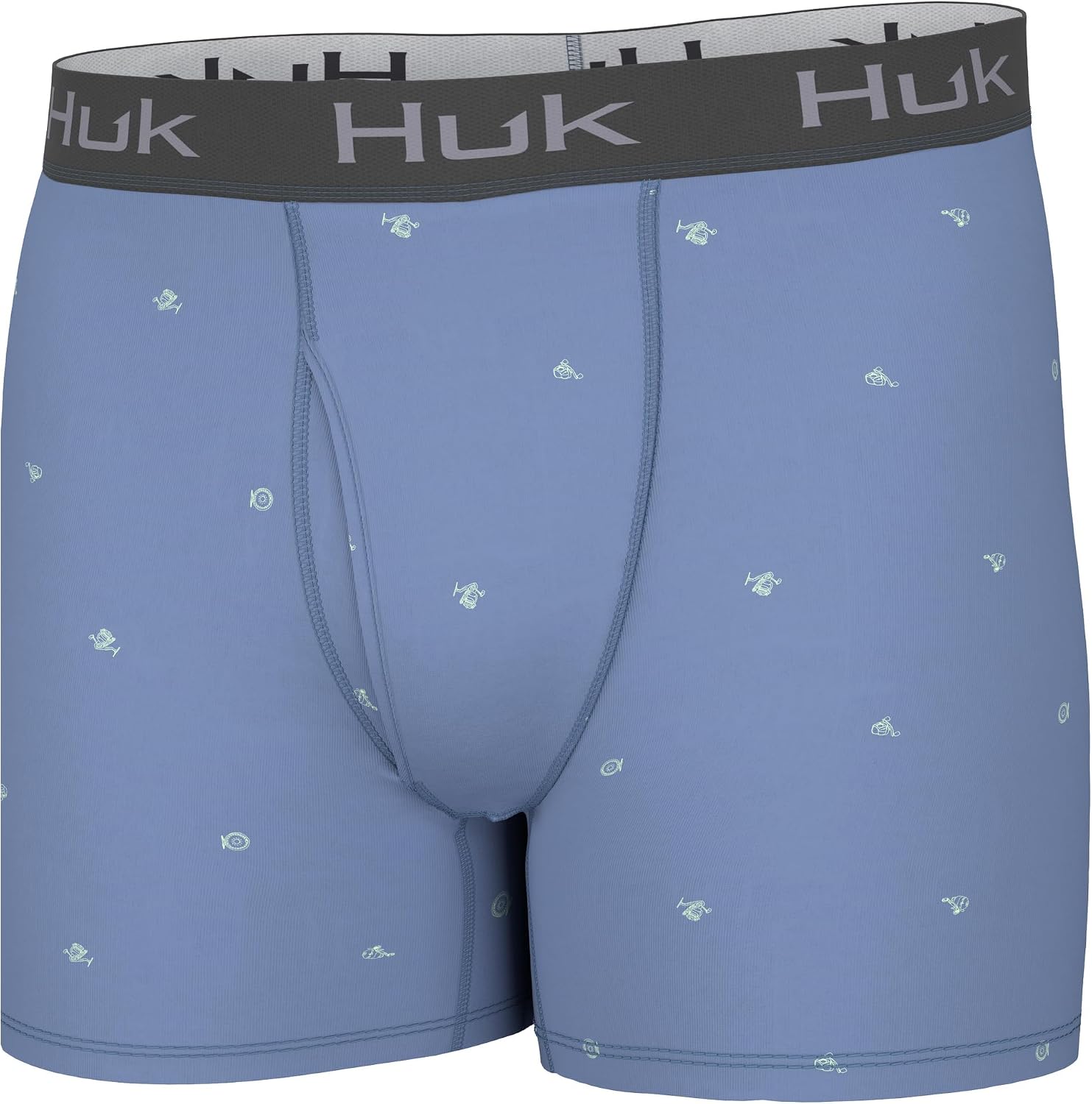 HUK Men's Patterned Pursuit Boxer Brief, Performance Dry-fit Boxer Briefs for Men