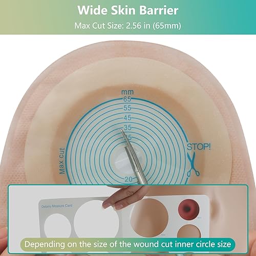 Miniatura 3 de VLOOKUP 20 bolsas de colostomía, suministros de ostomía, bolsas de ostomía cerradas de una pieza para el cuidado del estoma de ileostomía