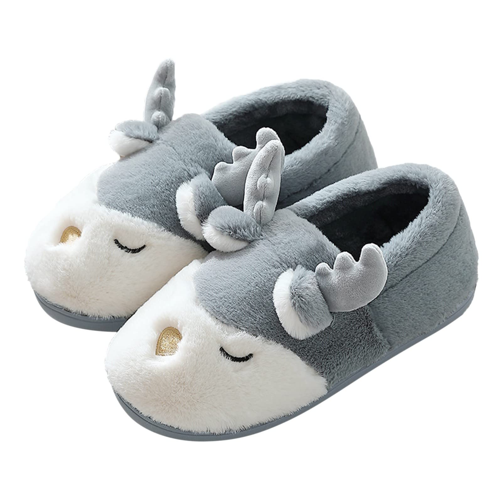 Pantofole da donna invernali Simpatico e interessante cartone animato Piccolo cane nero Comfort caldo per interni Camera da letto di casa Scarpe morbide e causali in peluche  322