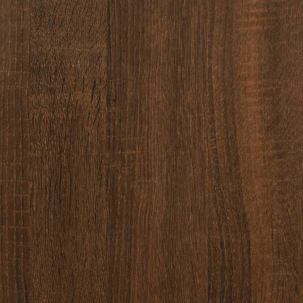 Escritorio marrón con aspecto de roble y hierro, 100 x 50 x 75 cm, mesa de oficina estable con amplia superficie de trabajo para oficina en casa, oficina, estudio y juegos