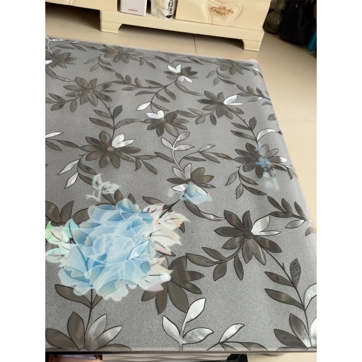 Sous-main Antidérapant Avec Texture De Fleur De Cosmos Tapis D'écriture Semi-transparent Tapis De Travail Pour Table De Cuisine, 50x100cm 60x120cm 70x130cm Tapis De Dessin(80x150cm)