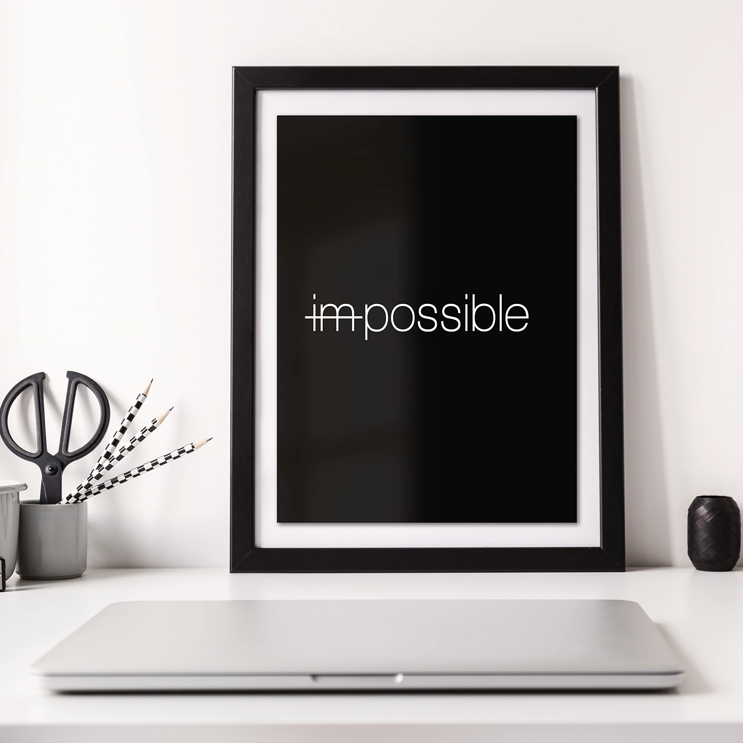 YQDEJ – Set Di 4 Stampe Motivazionali Per Ufficio Con Scritta 'Be The Person You Want To Work' – Poster Ispirazionali 20x25 Cm, Senza Cornice - 2