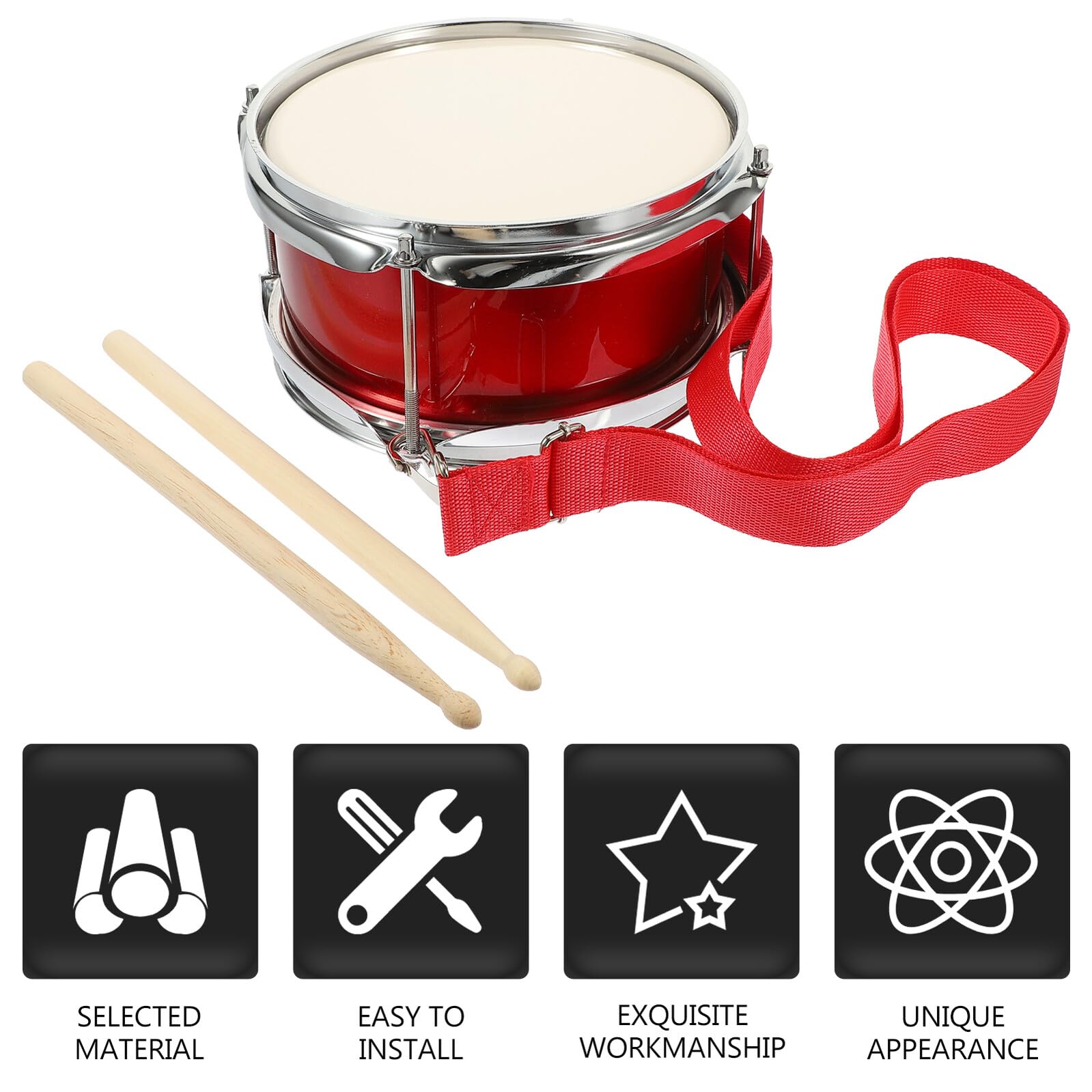ifundom Baquetas Profesionales de Metal y Madera para Caja de Percusión Infantil, Instrumento Musical para Niños Principiantes Que Fomenta el Ritmo la Confianza