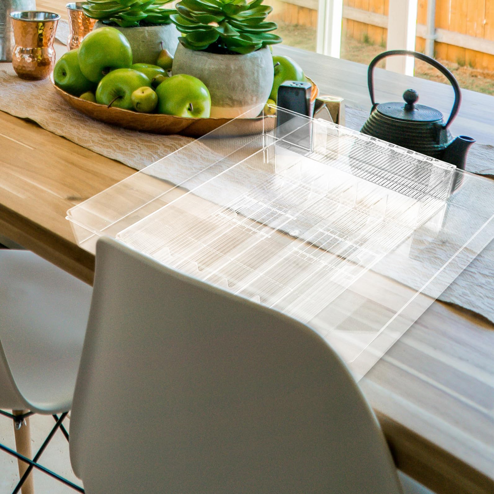 NUOBESTY Ausziehbarer Acryl Besteckkasten Erweiterbarer Küchenutensilien Organizer mit Mehreren Fächern Transparent für Küchenschubladen und Arbeitsplatten