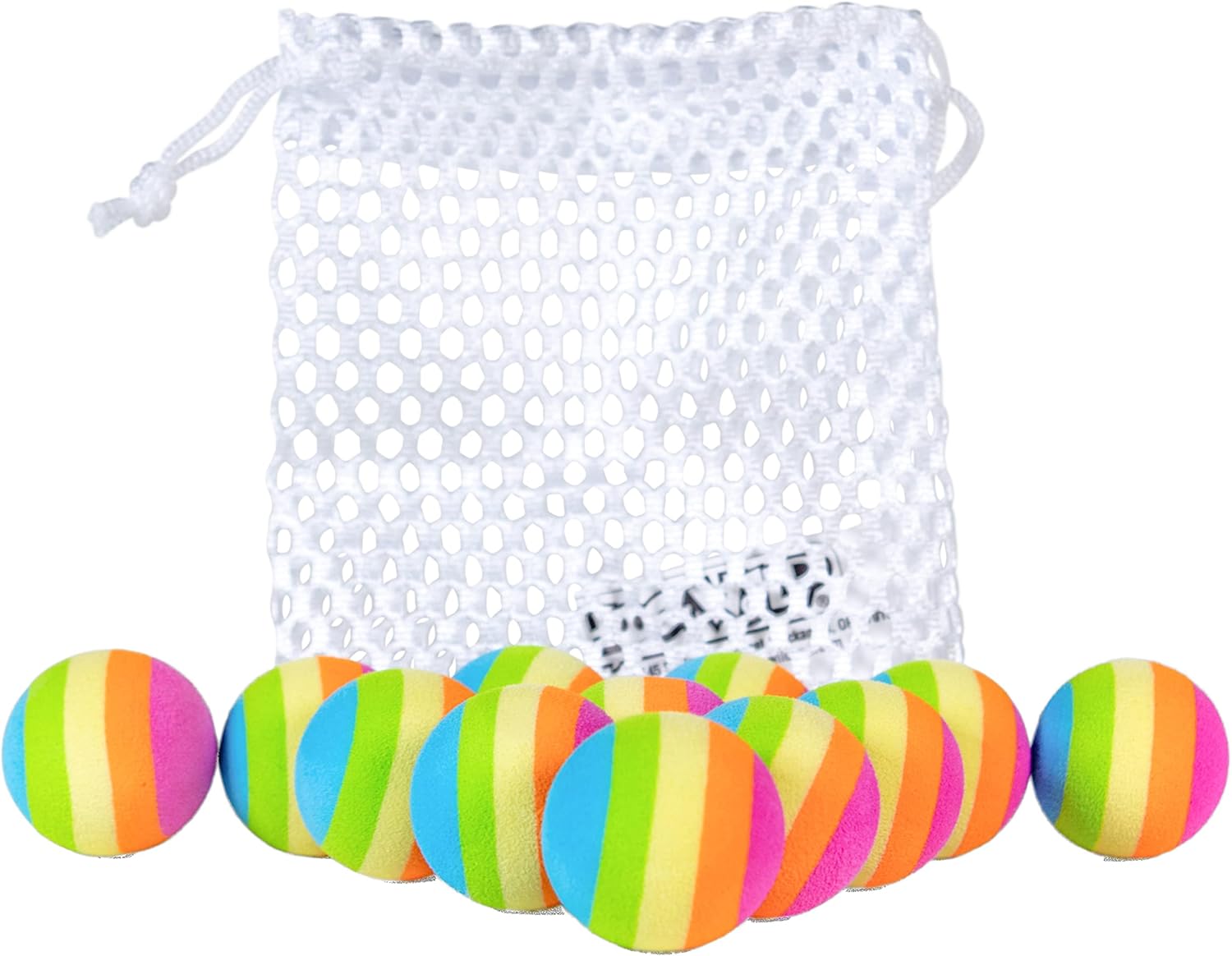 Hog Wild Rainbow Popper Refill Balls - Includes 12 Replacement Foam Bullet Balls - Compatible with Squeeze Ball Popper Toys & Atomic Power Popper Foam Blaster - Soft Foam Safe for Indoor/Outdoor Play