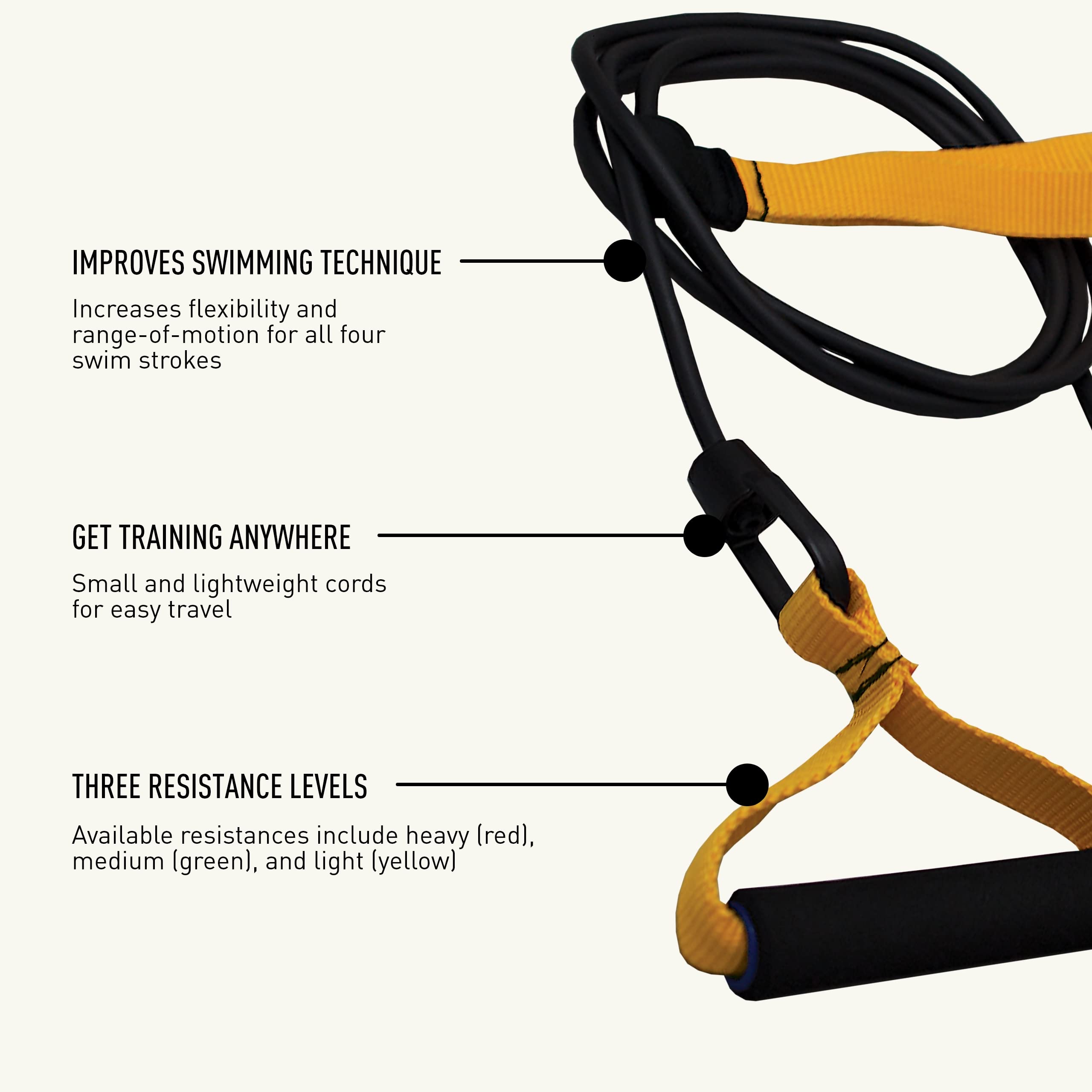 FINIS Training Equiptment Dry Land Cord Light, Yellow