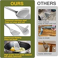 Vista 4 de Stainless Steel Kitchen Utensil Set- Fungun 28 Pcs Cooking Nonstick Cookware Set with Spatula - Best Gadgets Tools Kitchen Accessories