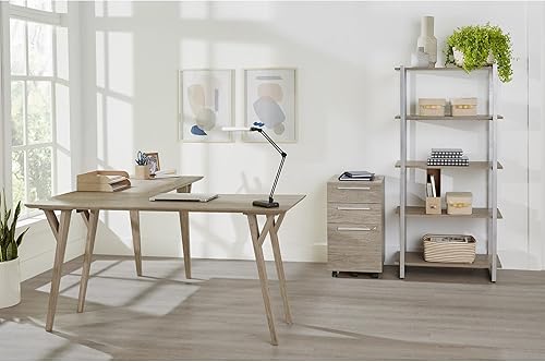 Miniatura 6 de Realspace Trezza - Estantería con 4 estantes de 60 pulgadas de alto, roble claro