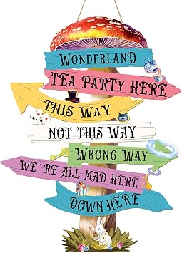 Alice In Wonderland Arrow Sign Alice In Wonderland Party Decoration