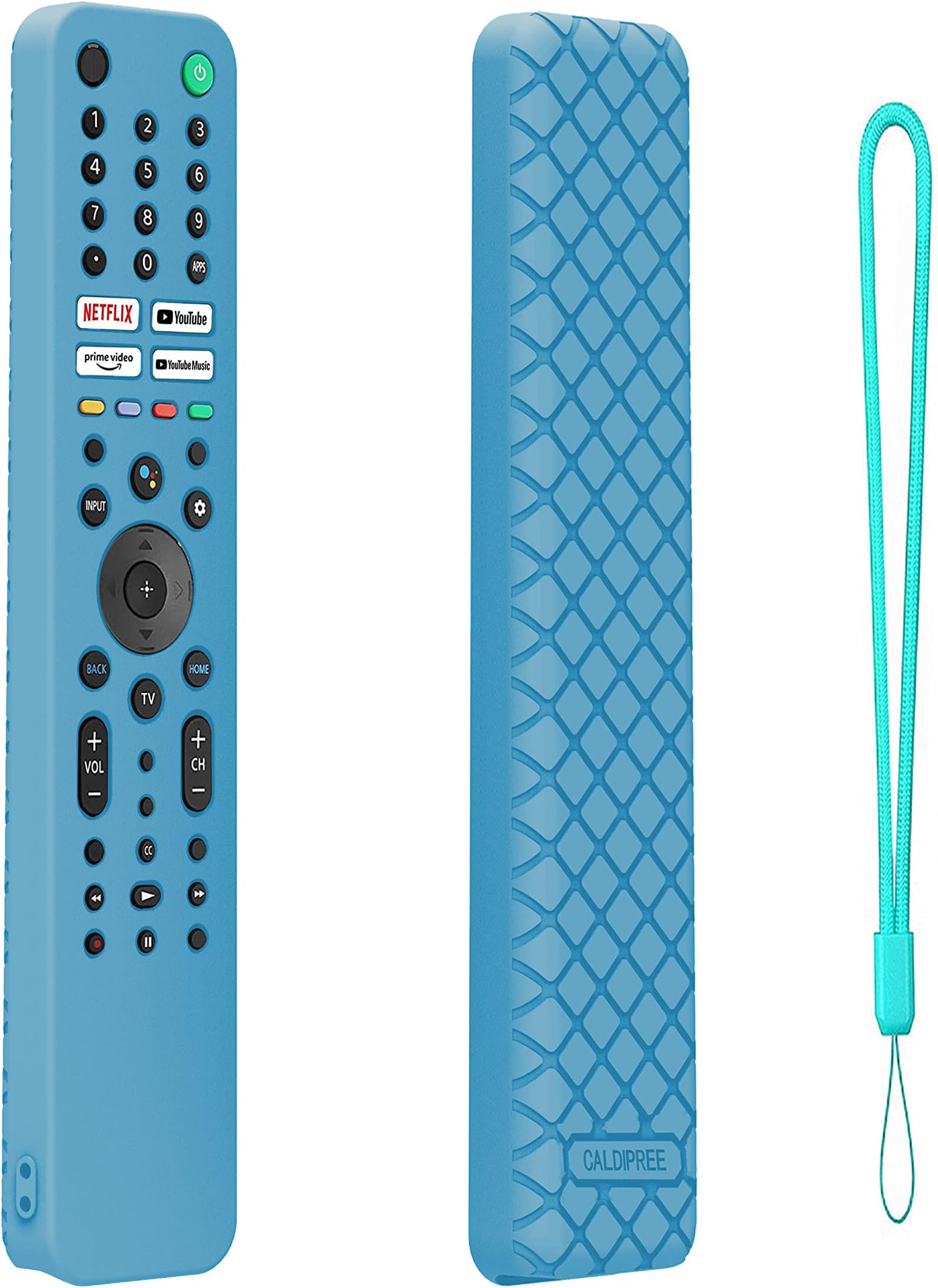 Silicone Case Pouch Compatible with RMF-TX520P Remote - Sony Smart Tv Voice Remote with Loop (Sky Blue)