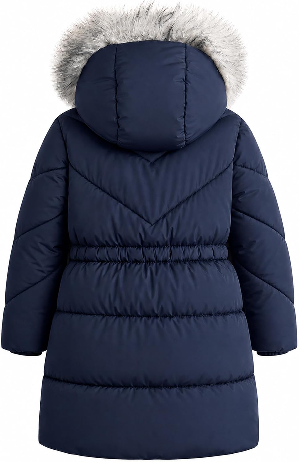 SOLOCOTE Girls Winter Coat Heavyweight Puffer Jacket with Faux Fur Hood