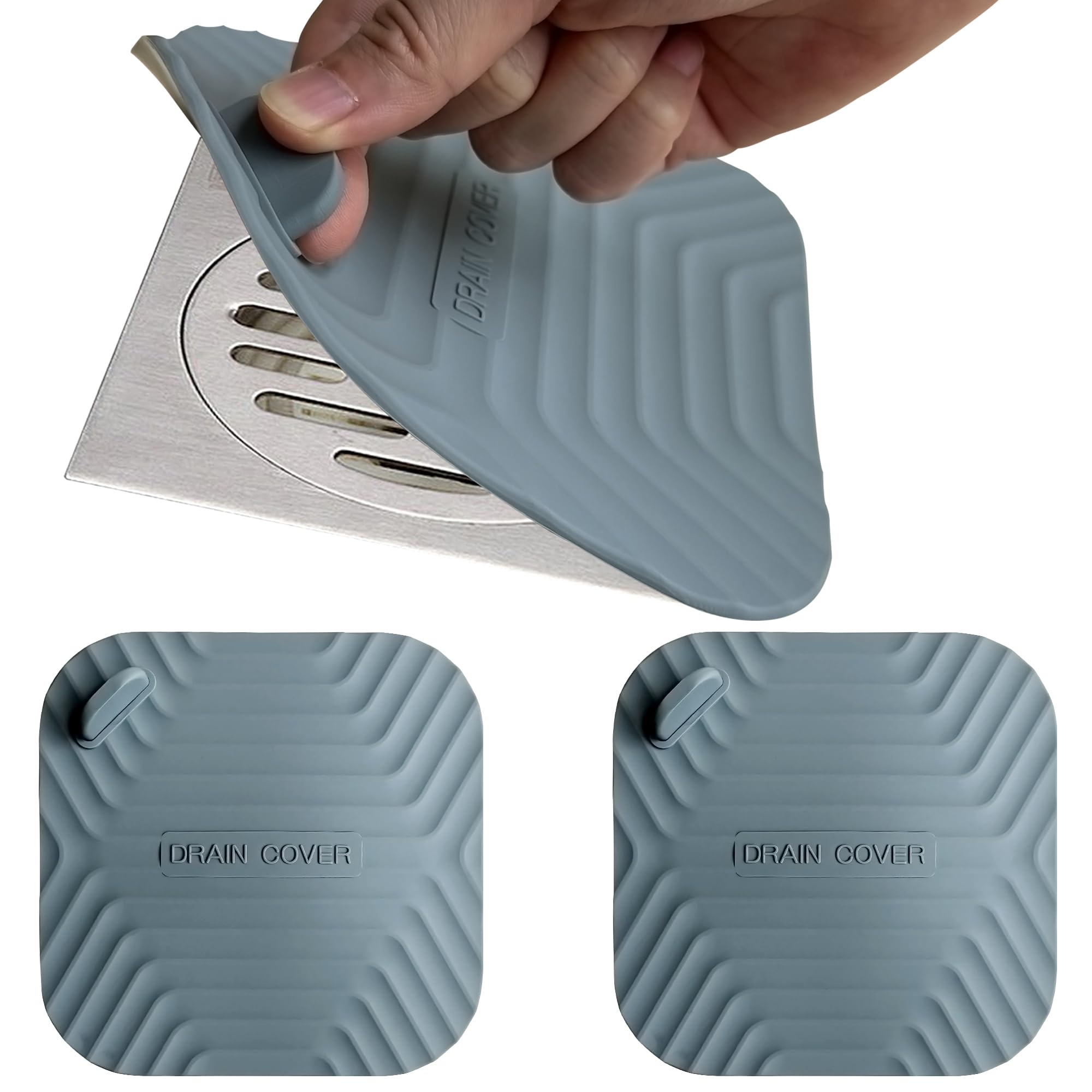 Blue Shower Drain Cover - Clog Prevention -12