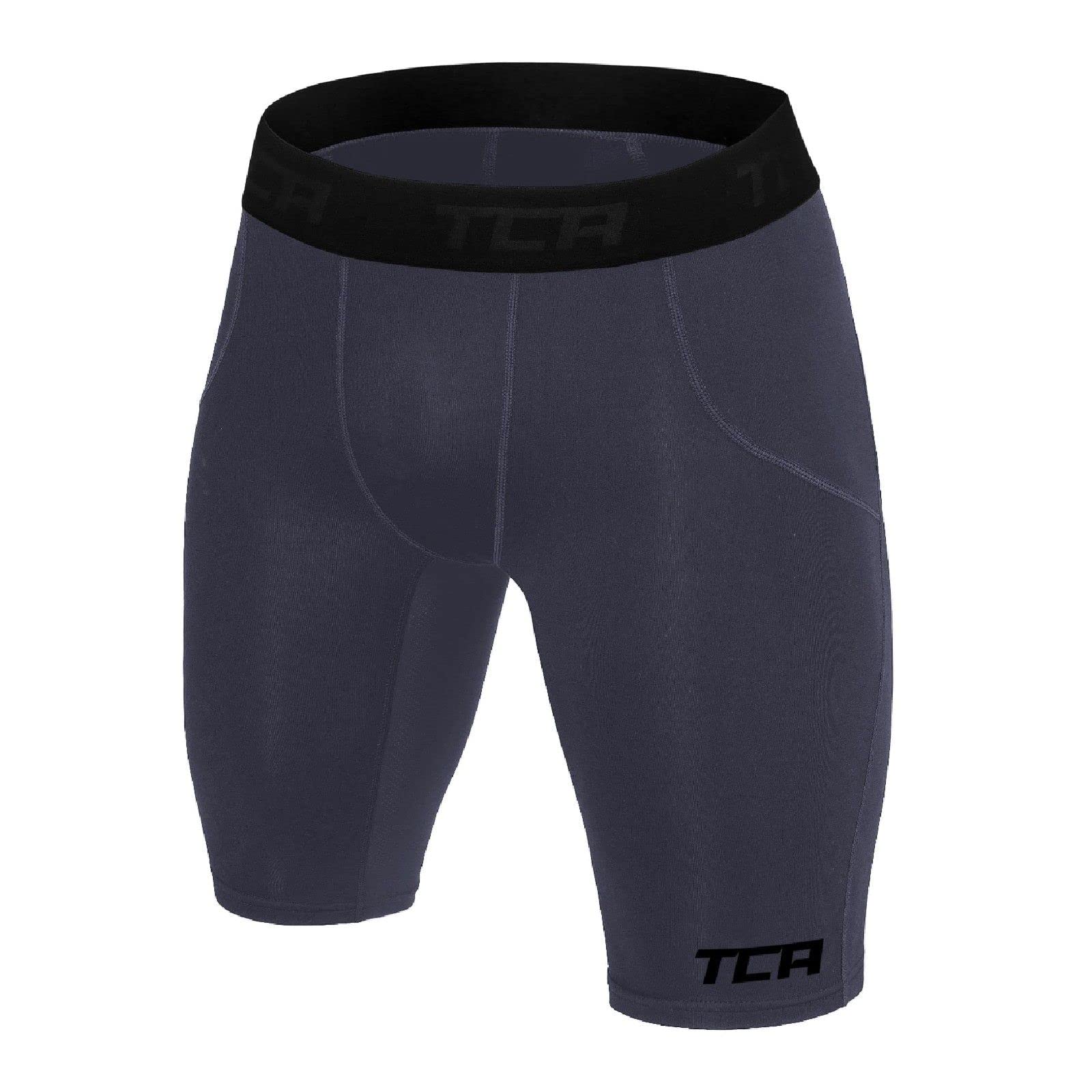 TCA Men's SuperThermal Compression Base Layer Thermal Under Shorts - Graphite, L