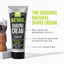 Pacific Shaving Company Natural Shaving Cream - Shea Butter + Vitamin E Shave Cream for Hydrated Sensitive Skin - Clean Formula for a Smooth, Anti-Redness + Irritation-Free Shave Cream (7 Oz)