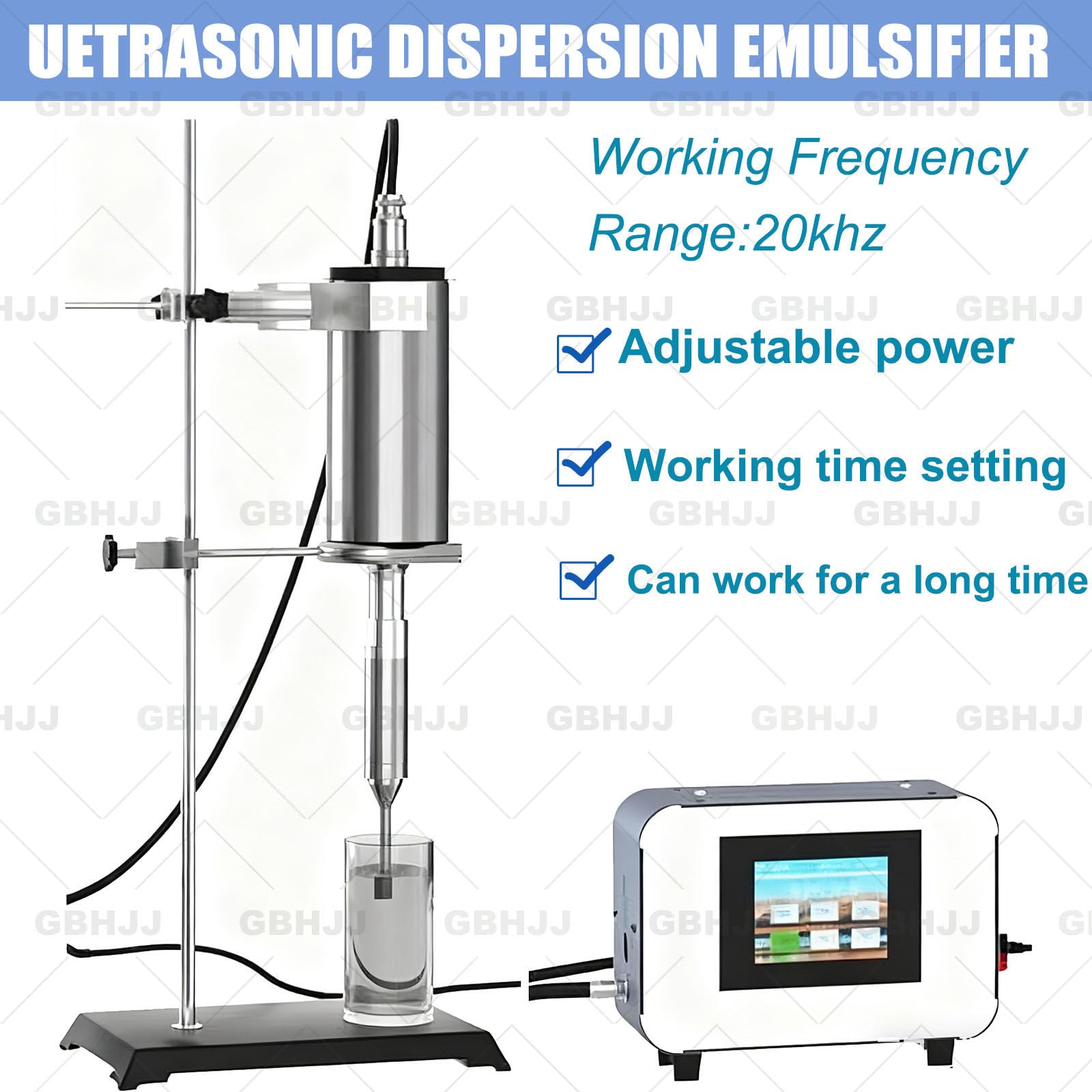 Homogeneizador UltrasóNico de Laboratorio, Procesador Sonicador de 20 Khz, Sonda de Titanio de 8 Mm, Capacidad de Procesamiento de 2000 Ml, para EmulsificacióN, Mezcla DispersióN