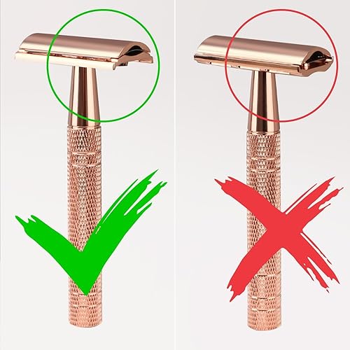 Miniatura 18 de Maquinilla de afeitar de seguridad de doble filo con soporte, maquinilla de afeitar de una sola hoja para hombres y mujeres, maquinilla de afeitar