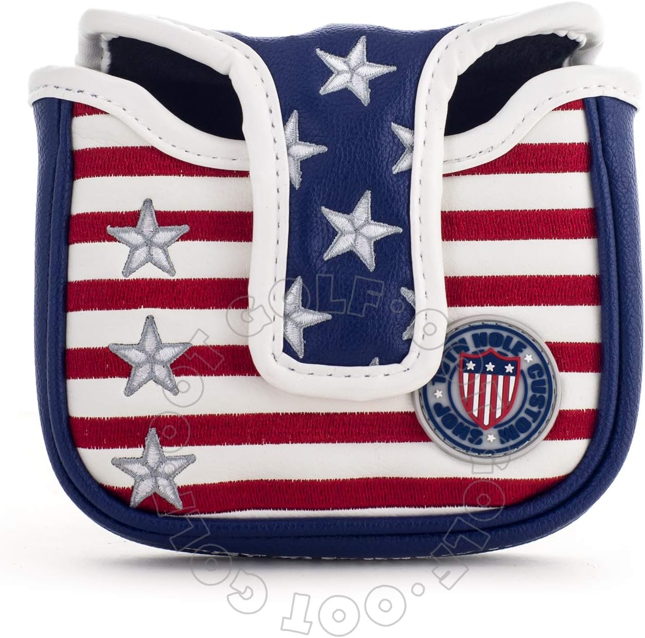 19th Hole Custom Shop Stars and Stripes High MOI Mallet Putter Headcover, Golf Head Cover