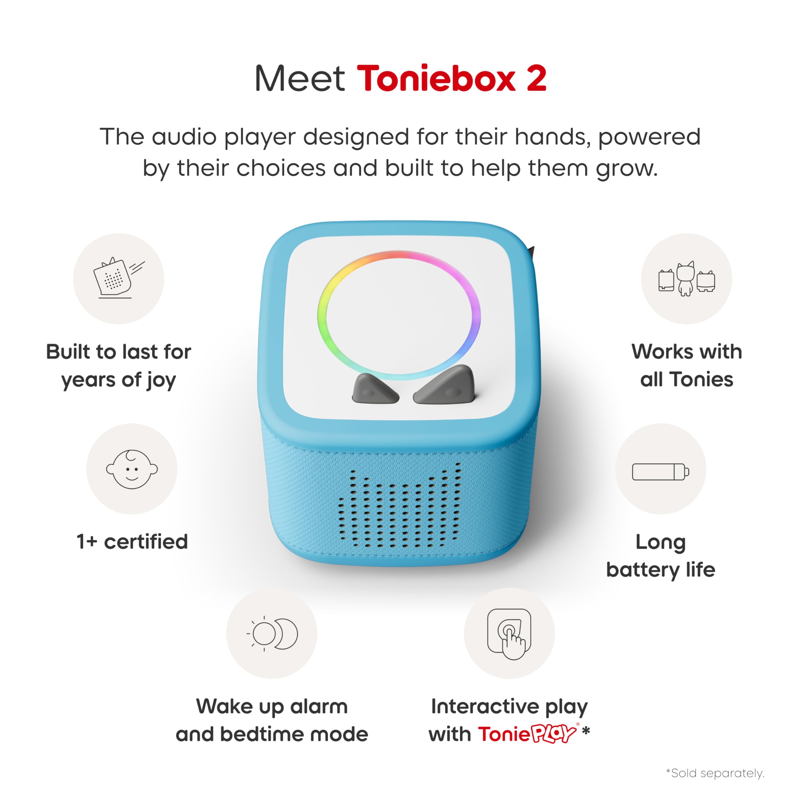 Amazon.co.jp: Toniebox 2 オーディオプレーヤーバンドル 子供用 1+