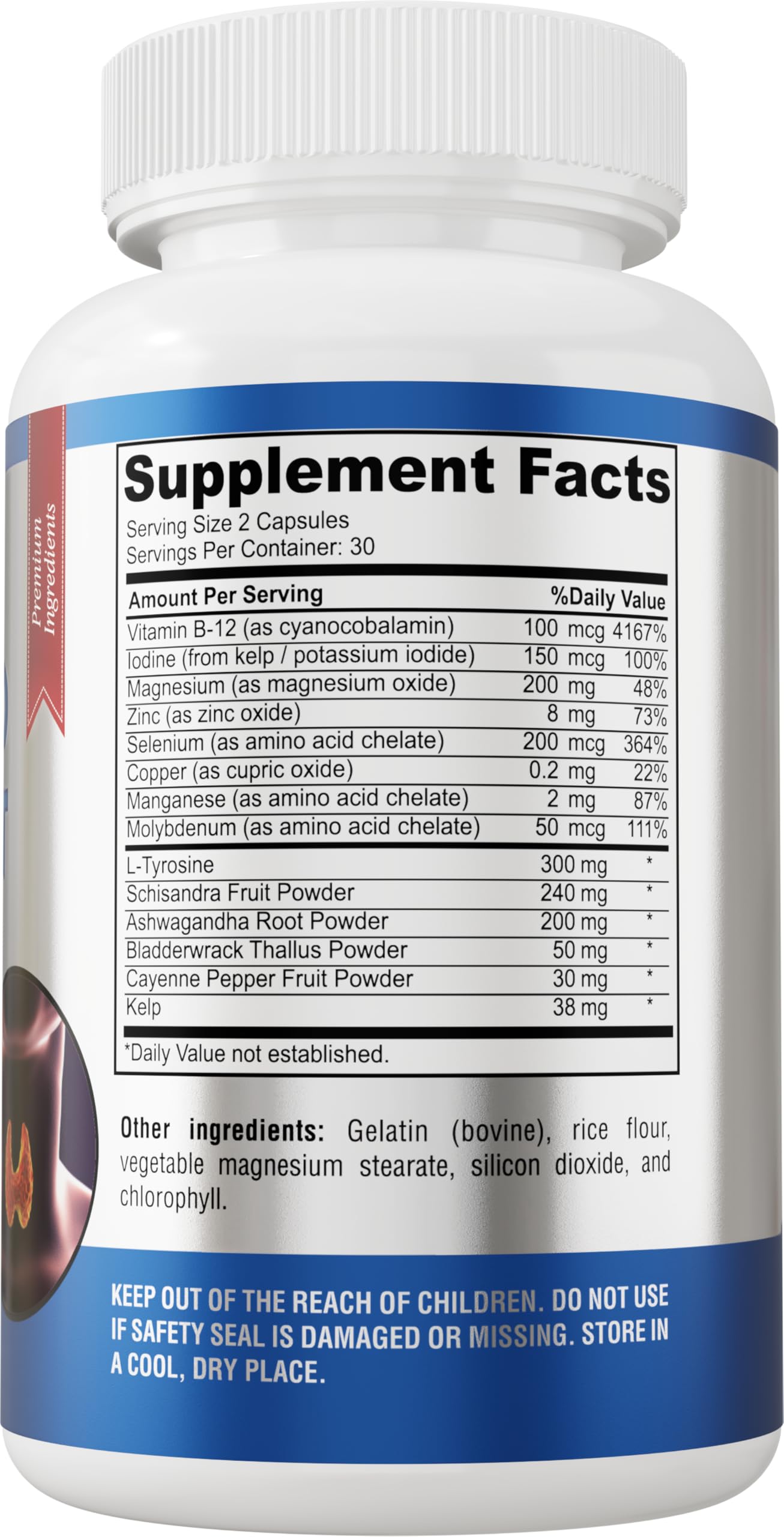 Thyroid Support with Iodine - Metabolism & Energy Support, 60 Capsules — Amazon image 5