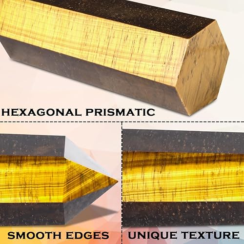 Miniatura 10 de CASMON Varitas de cristal curativo grandes de 3.9-4.3 pulgadas (3.9-4.3 in), piedra de torre de cristal de obelisco de apatita azul natural, 6