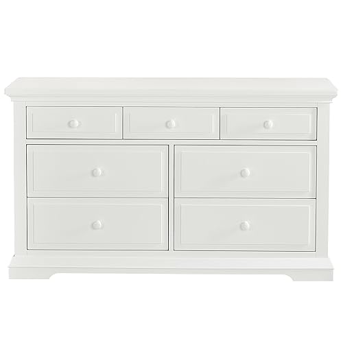 Evolur Aparador doble Parker, blanco invierno, 53.9 x 20.1 x 31.9in (paquete de 1)