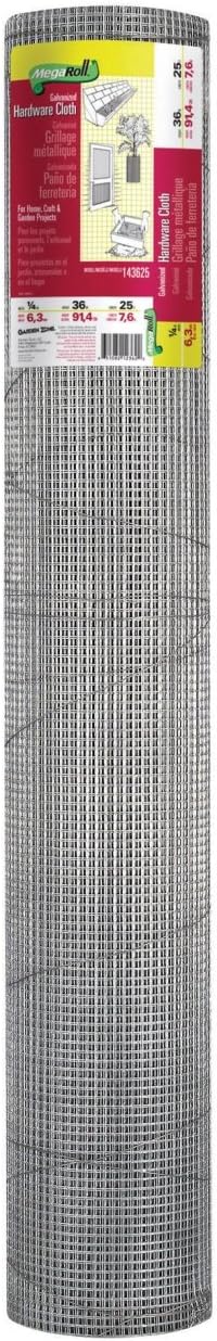 Hardware Cloth 36 X 25' Steel 1/4 X 1/4 Mesh