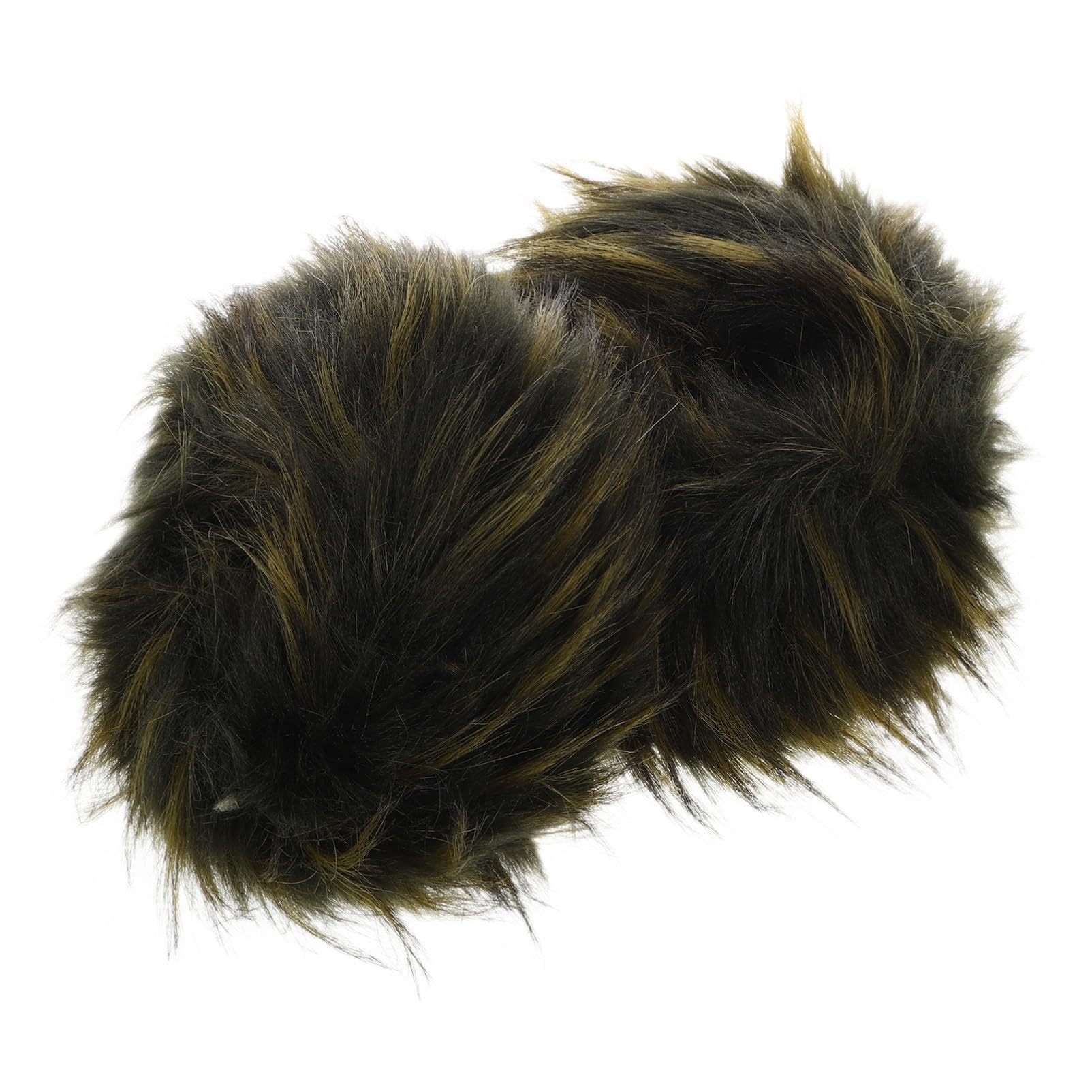 minkissy 1 Pair Faux Fur Wrist Warmers for Women Stylish Arm Warmers Plush for Everyday Wear Parties Dates Versatile Fashion Accessory to Keep Wrists Warm